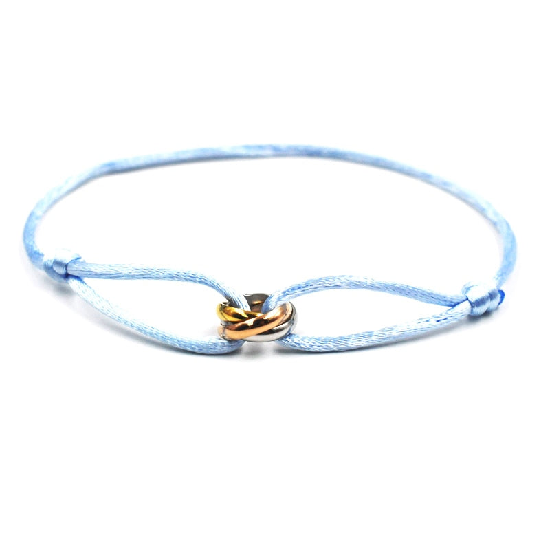 Metal Adjustable Rope Bracelet