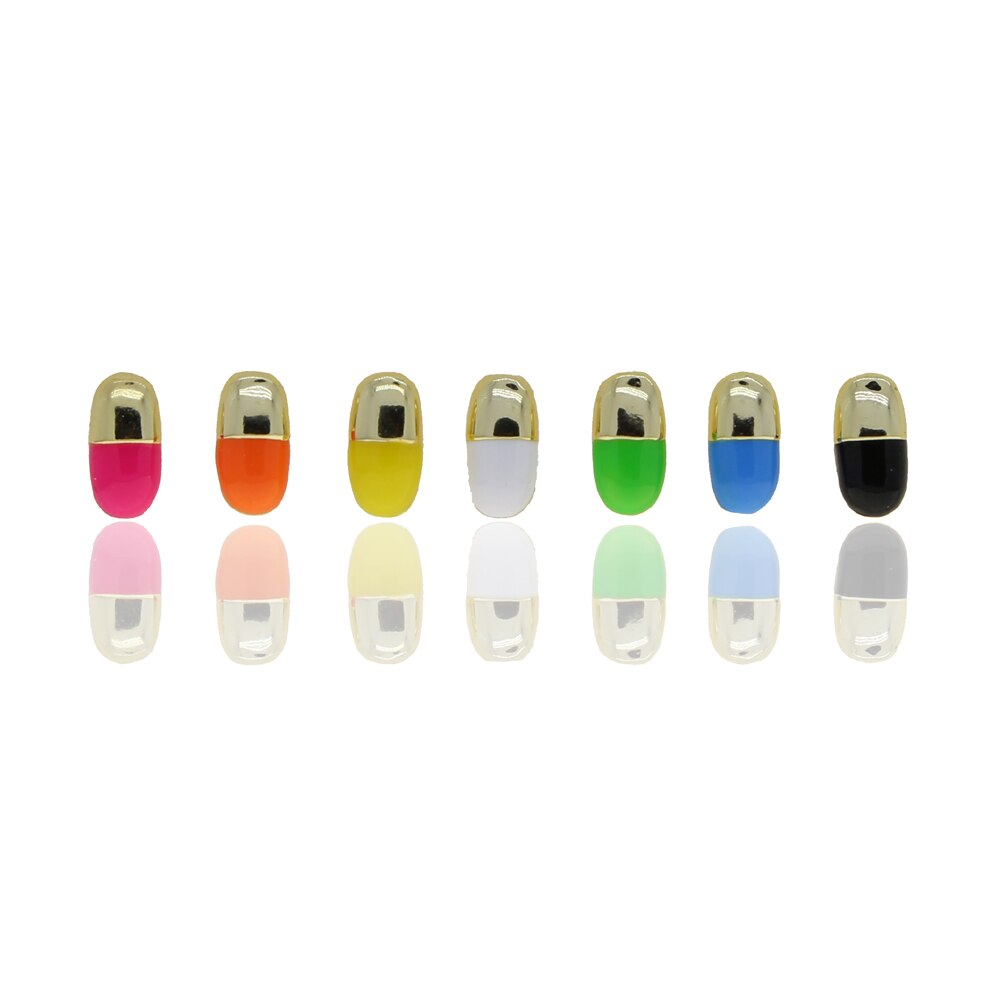 Neon Enamel Pill Stud Earring