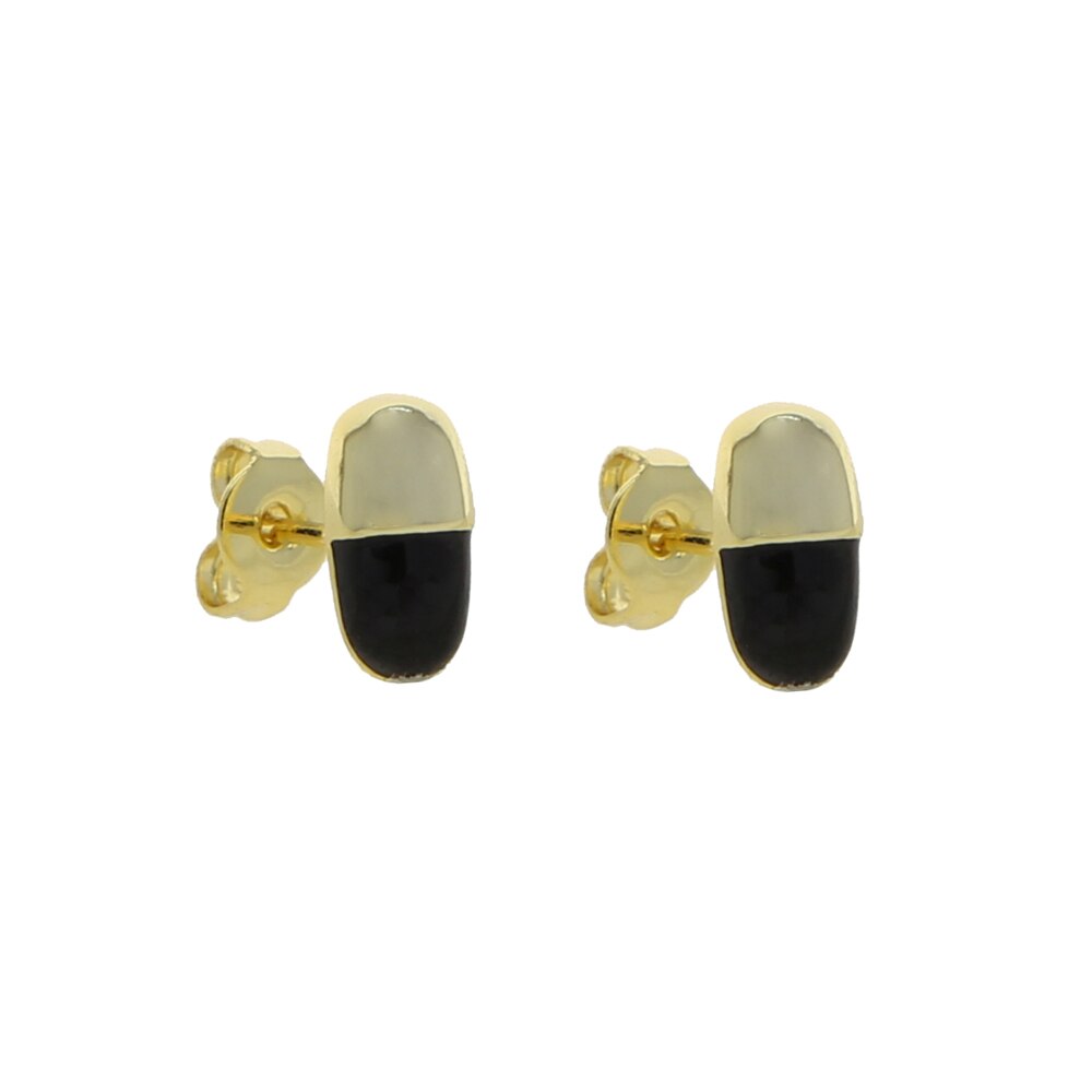 Neon Enamel Pill Stud Earring