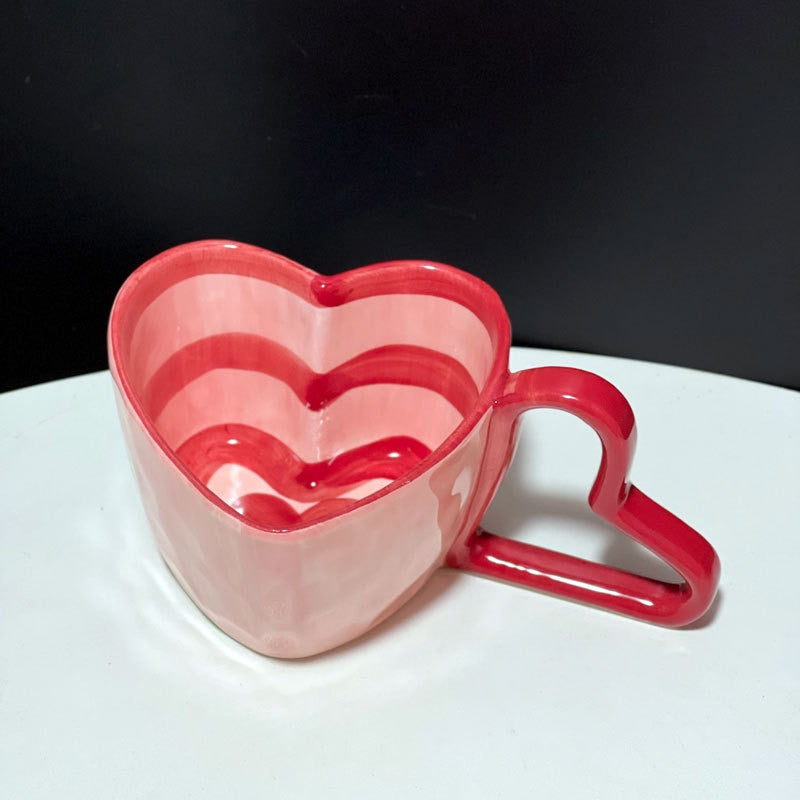 Ceramic Heart Shaped Mugs