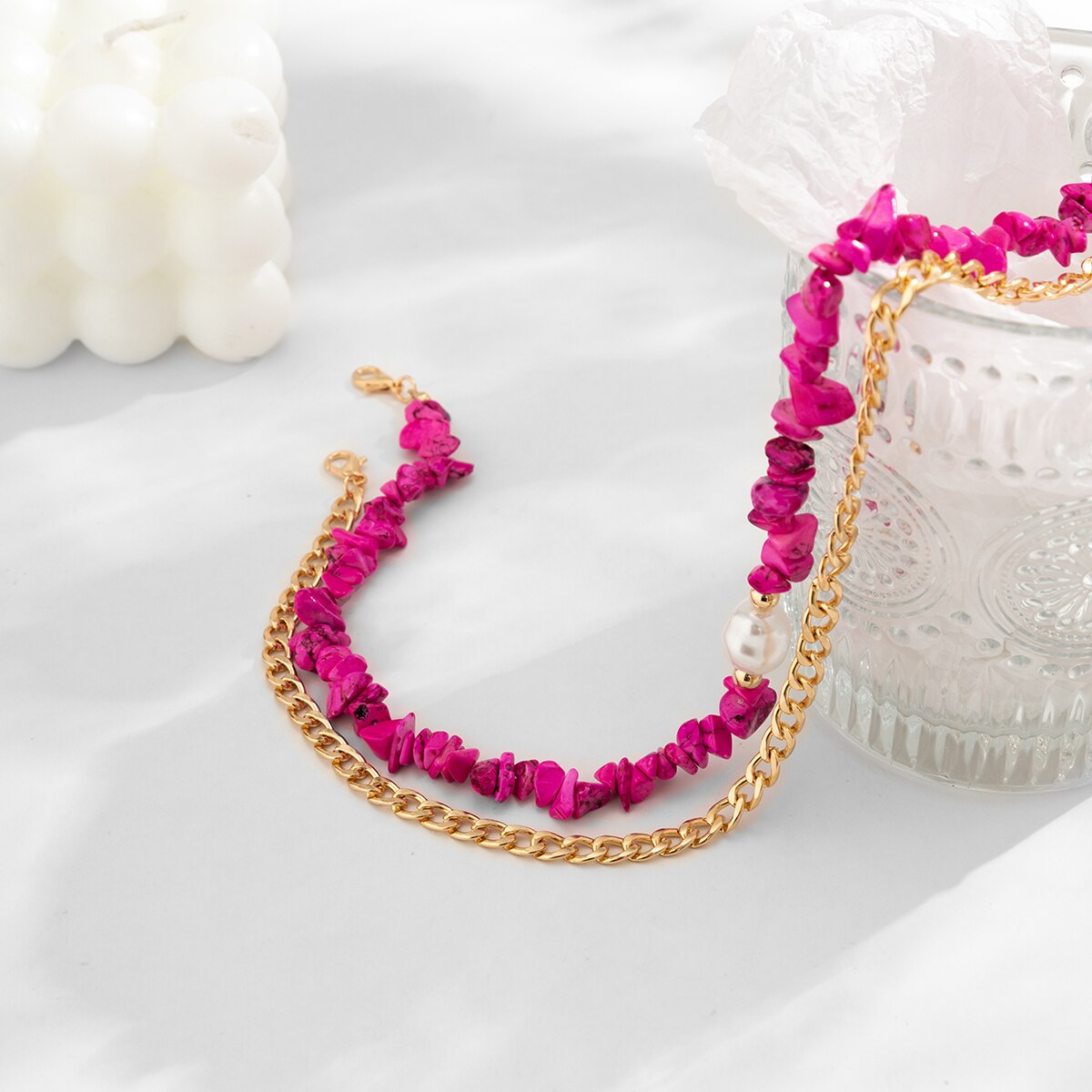 Boho Beaded Chain Choker