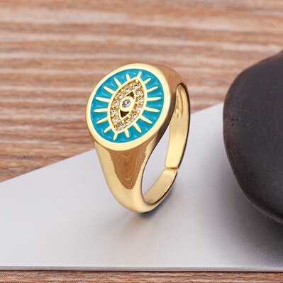 Evil Eye Adjustable Ring