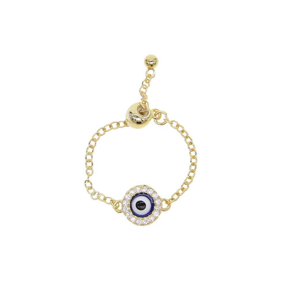 Evil Eye Chain Ring