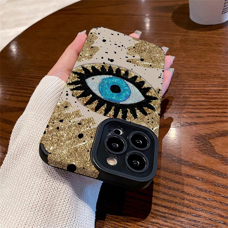 Evil Eye Sparkle Silicone Phone Case