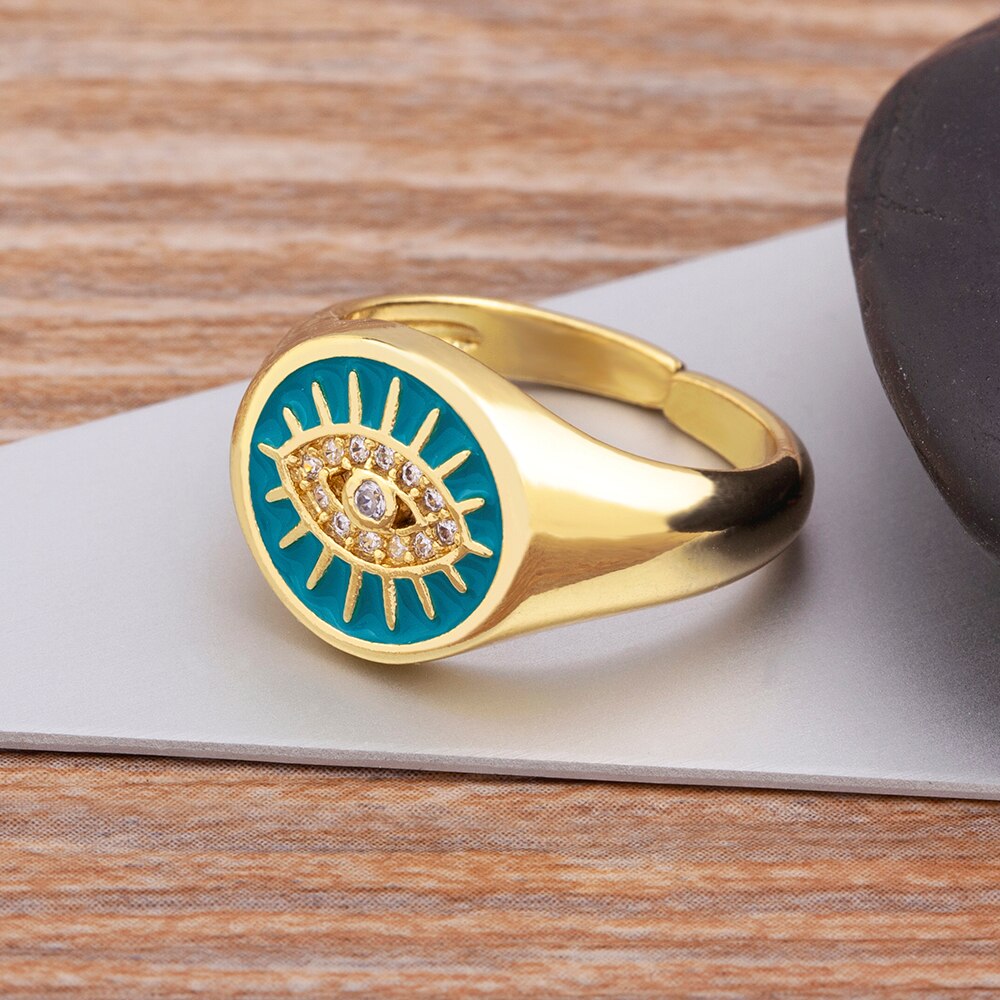 Evil Eye Adjustable Ring