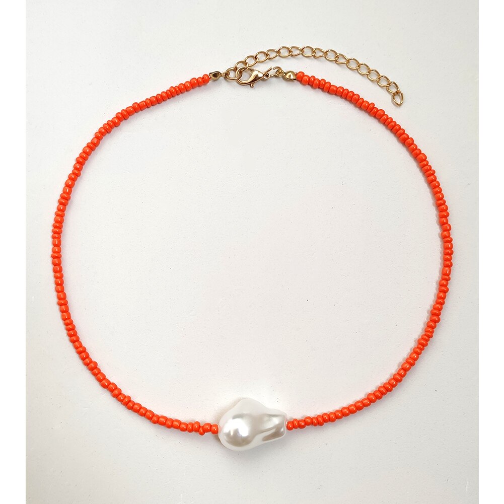 Boho Faux Pearl Choker