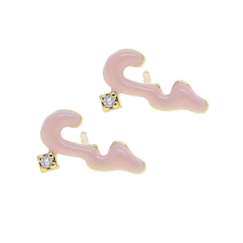 Pastel Enamel Arabic Love Studs