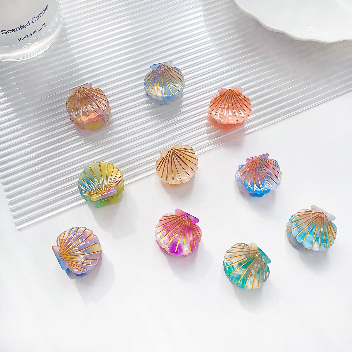 Shell Hair Clips