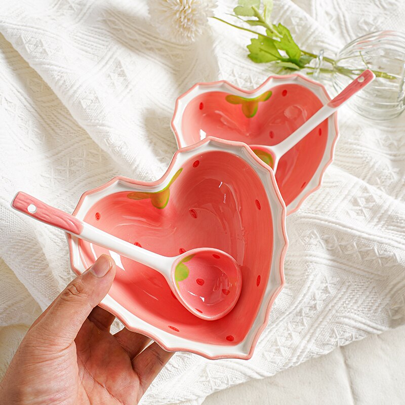 Strawberry Heart Bowl