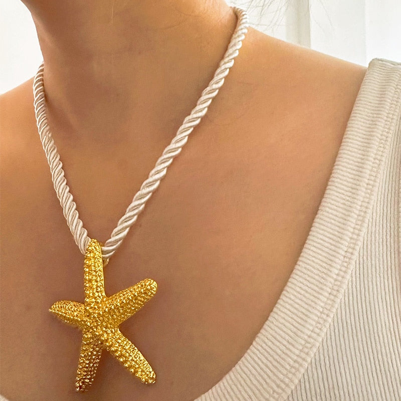 Gold Starfish Choker