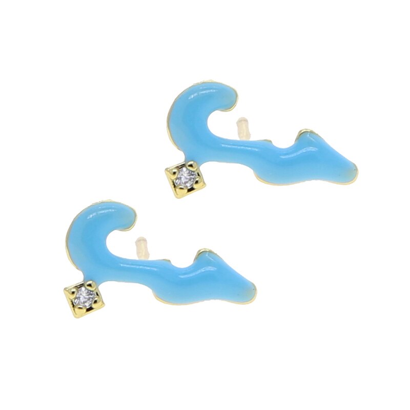 Pastel Enamel Arabic Love Studs