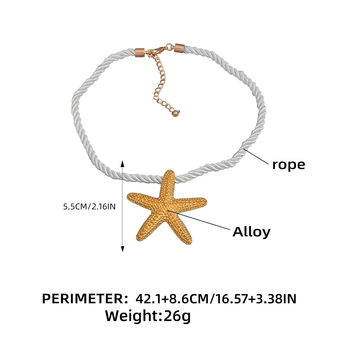 Gold Starfish Choker