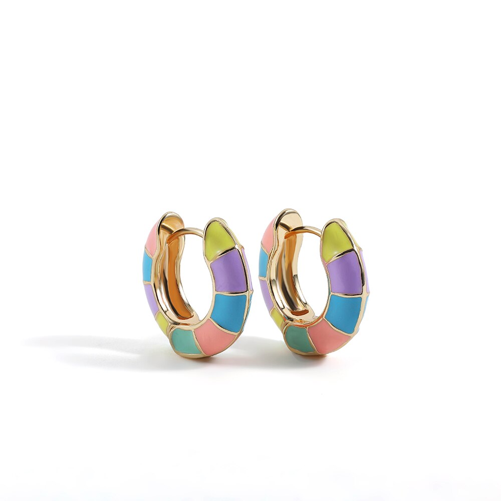 Pastel Multicoloured Hoop Earring