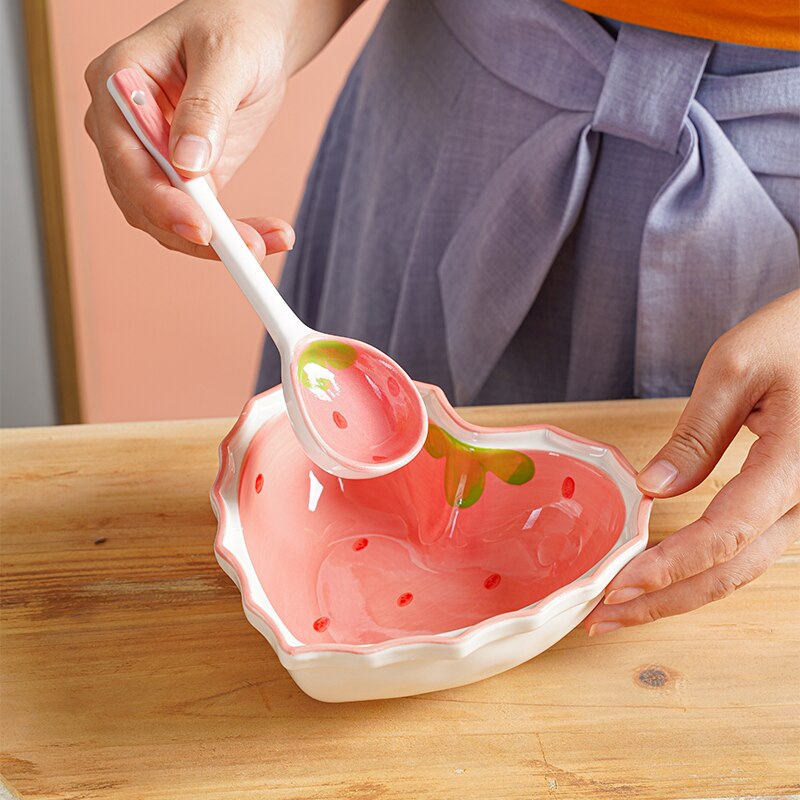 Strawberry Heart Bowl