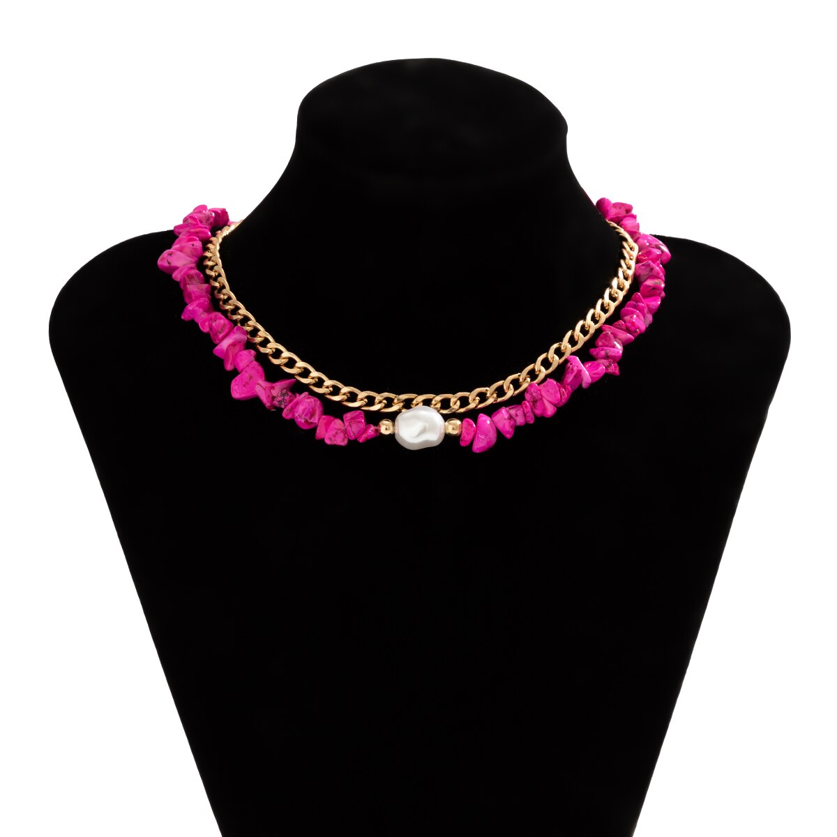 Boho Beaded Chain Choker