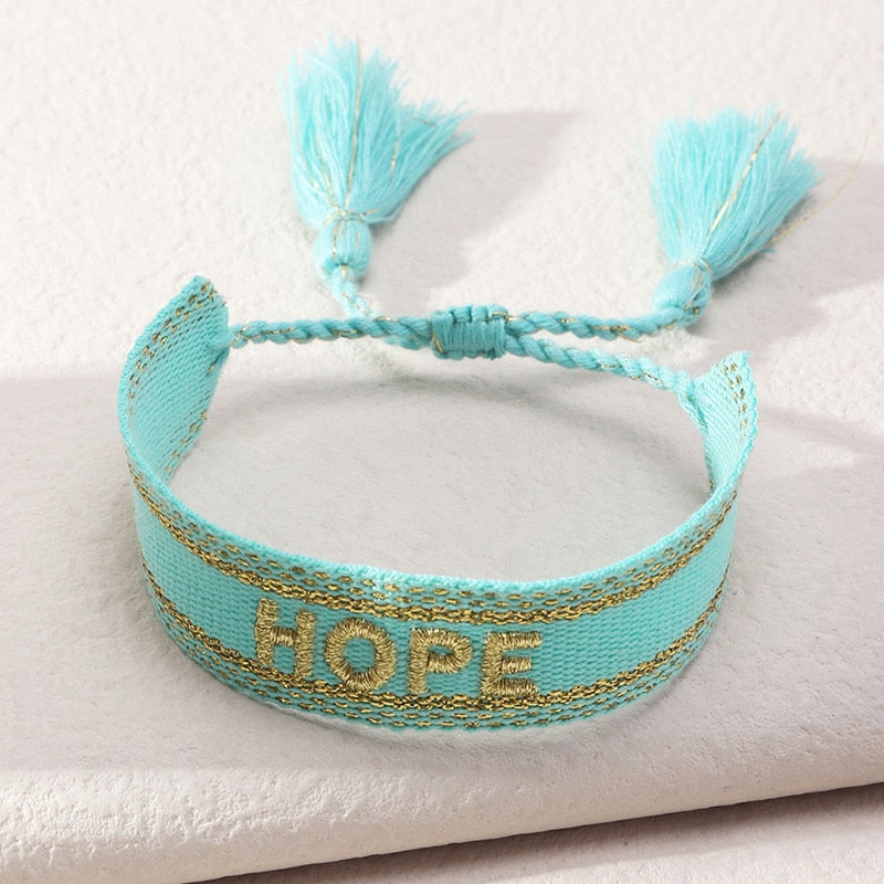 Bohemia Embroidery Woven Tassel Bracelet