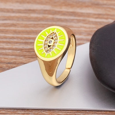 Evil Eye Adjustable Ring