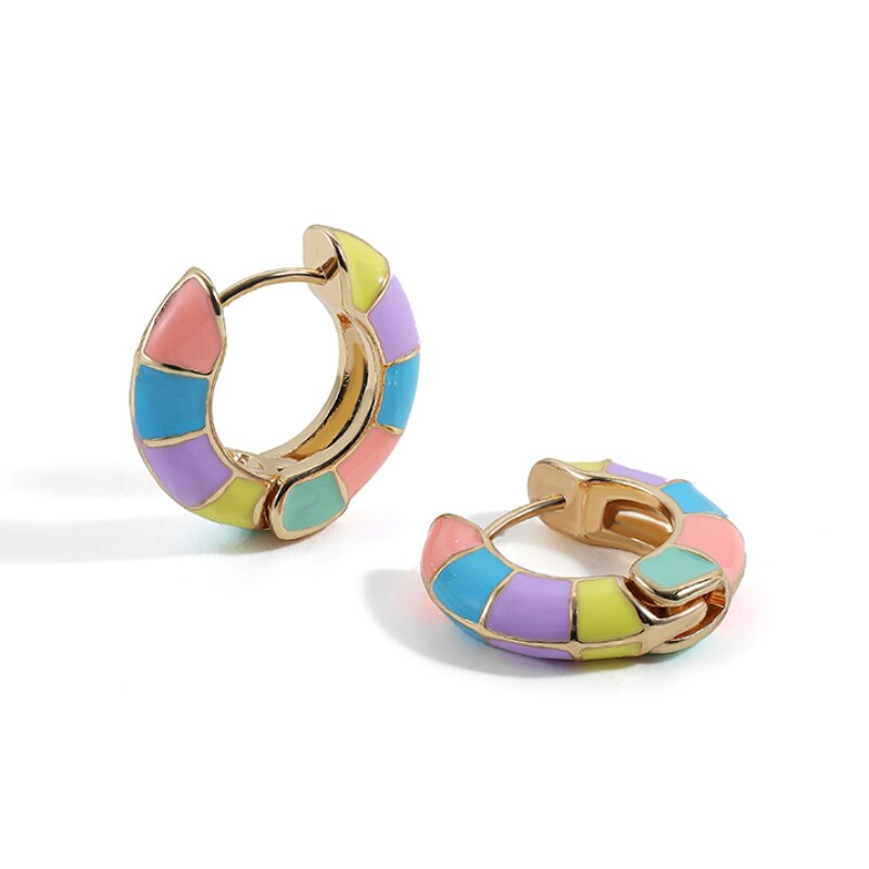 Pastel Multicoloured Hoop Earring