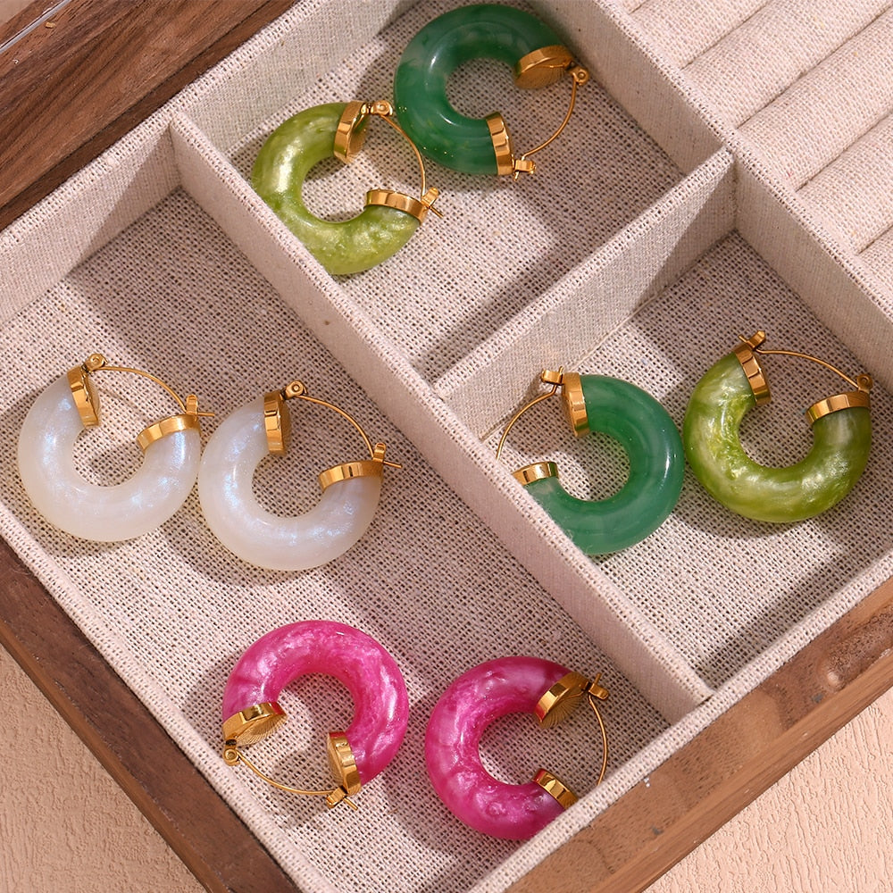 Acrylic Chunky Hoops