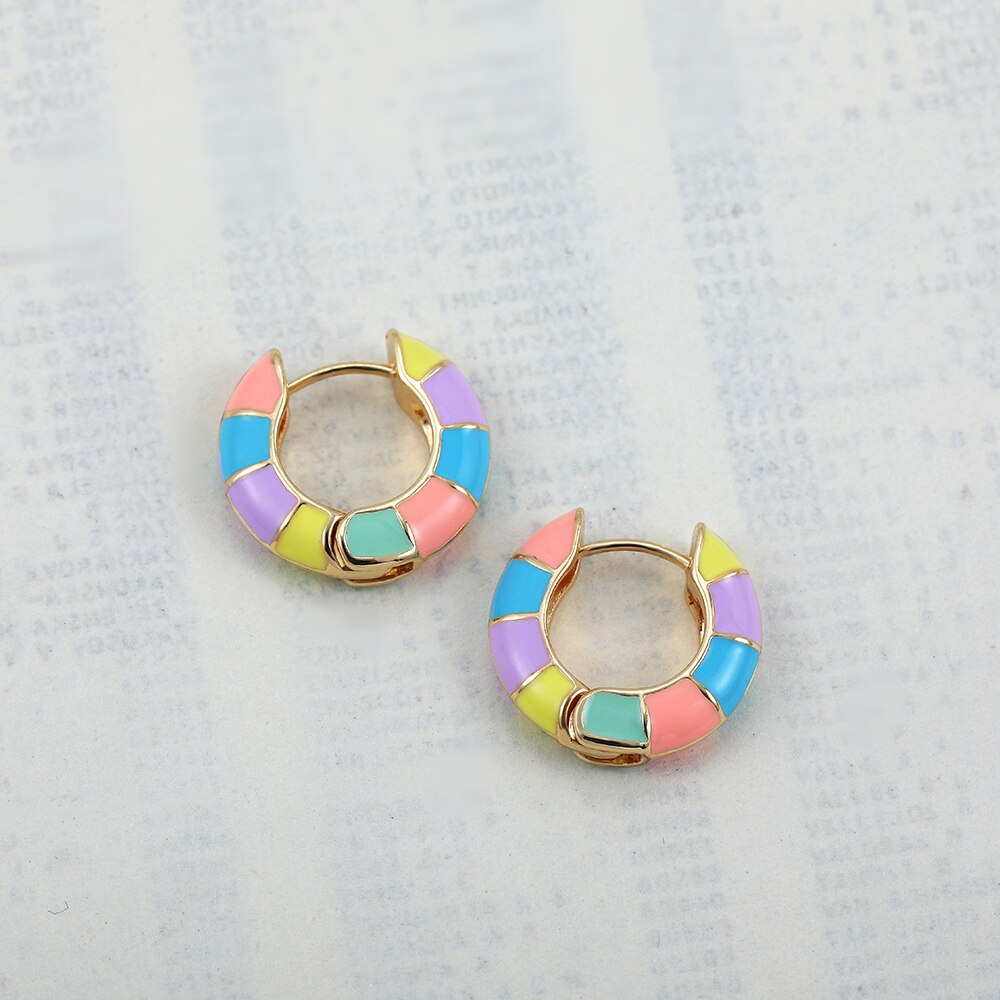 Pastel Multicoloured Hoop Earring