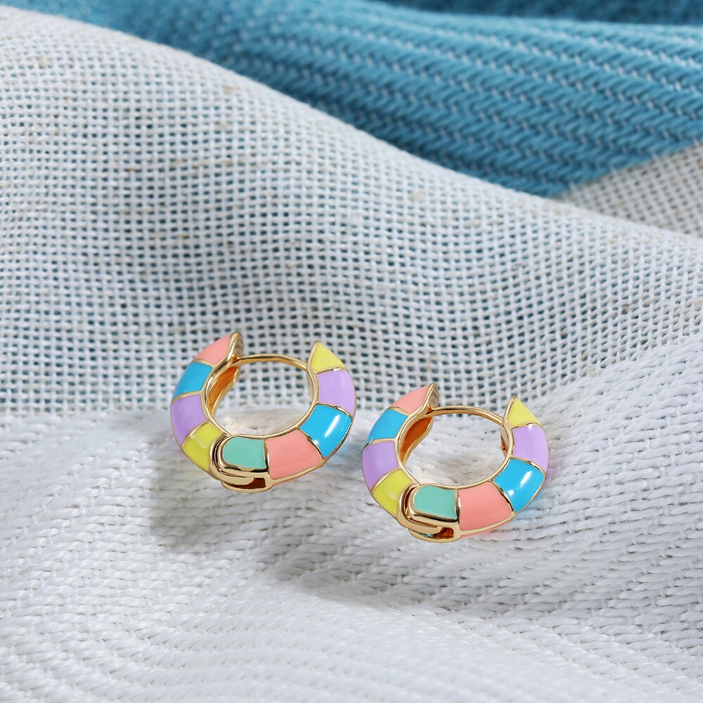 Pastel Multicoloured Hoop Earring