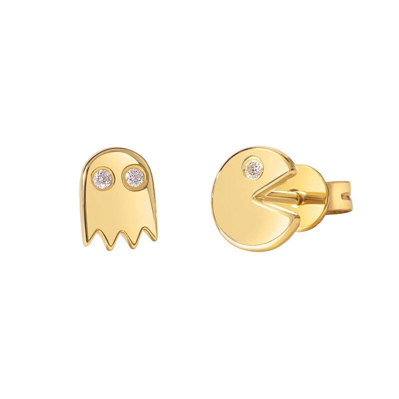 Pac-man Stud Earrings