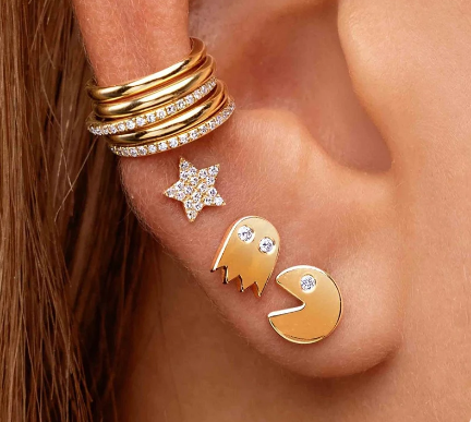 Pac-man Stud Earrings