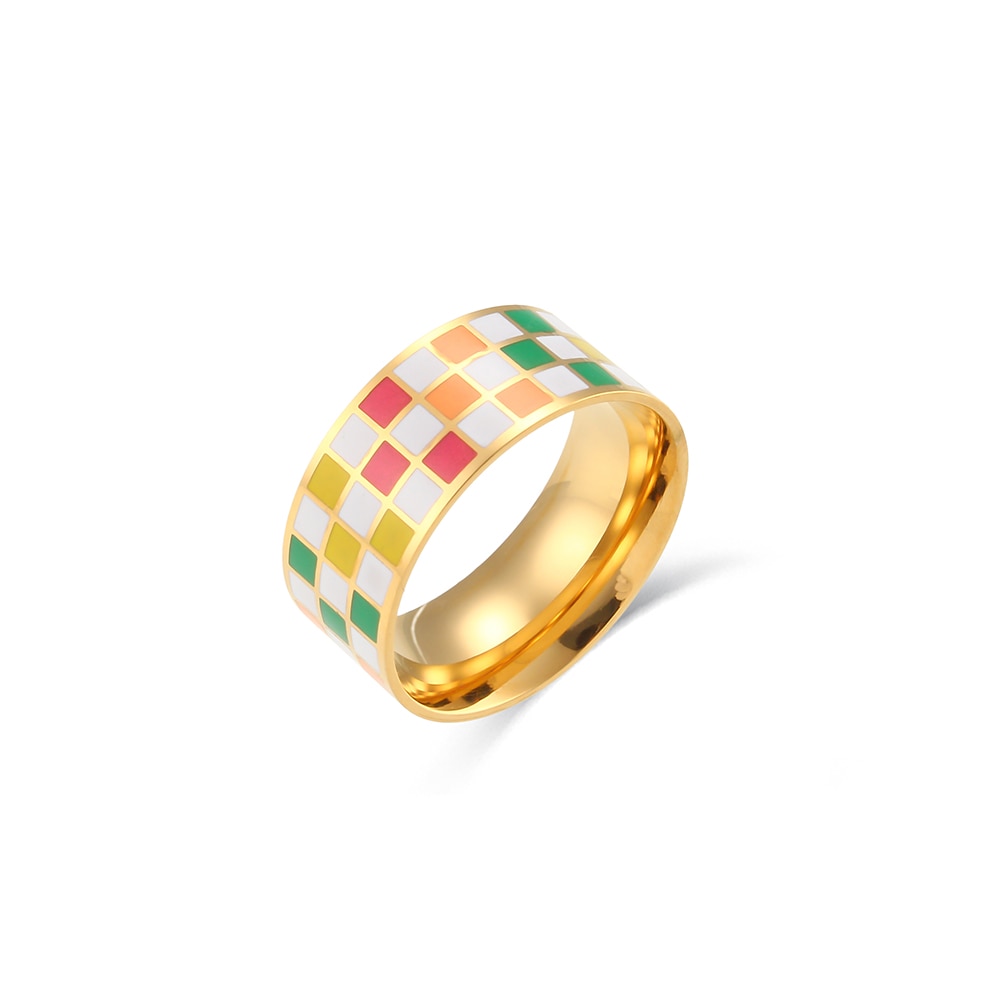 Chunky Checkerboard Ring