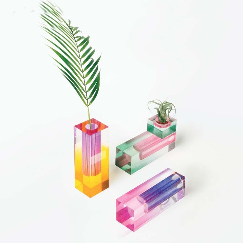 Rainbow Pillar Vases