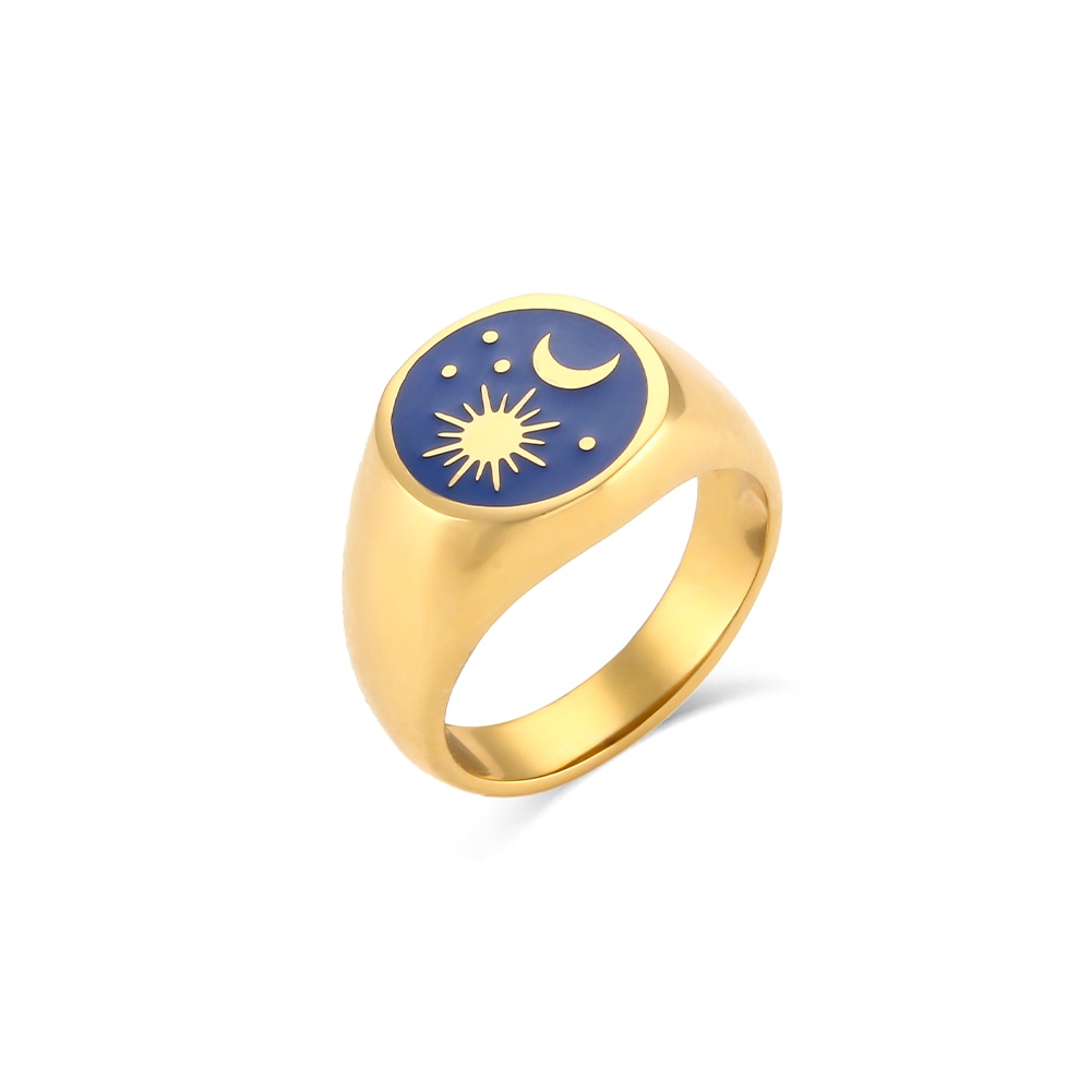 Star Moon Universe Enamel Ring