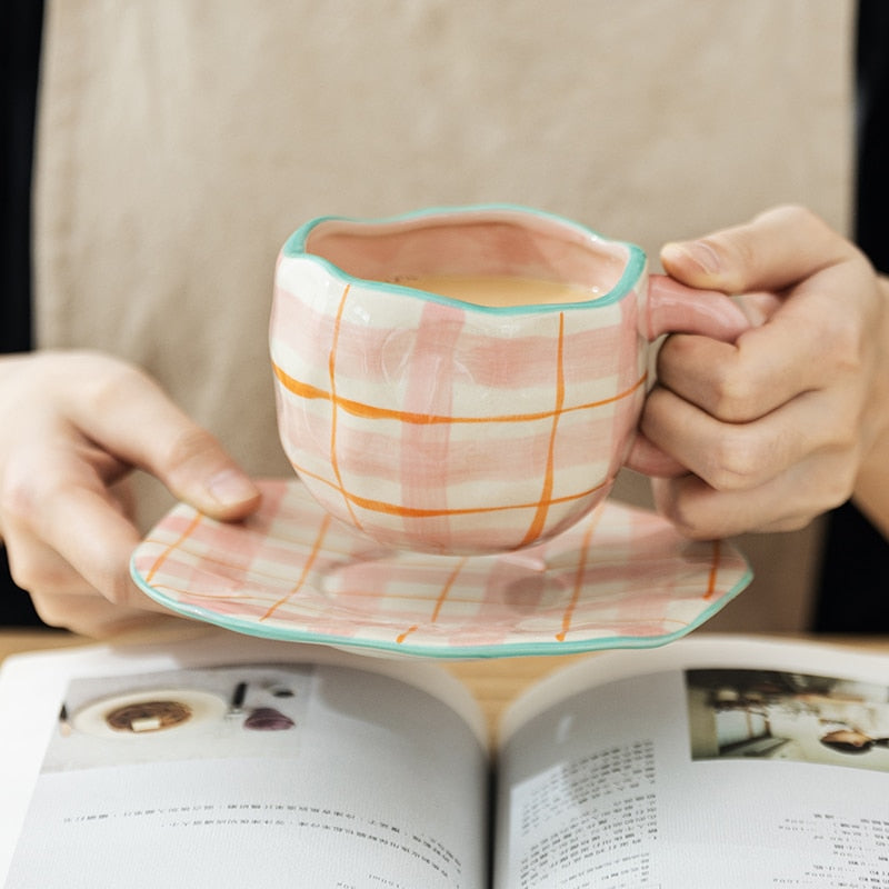 Hand-painted Ceramic Cup & Saucer