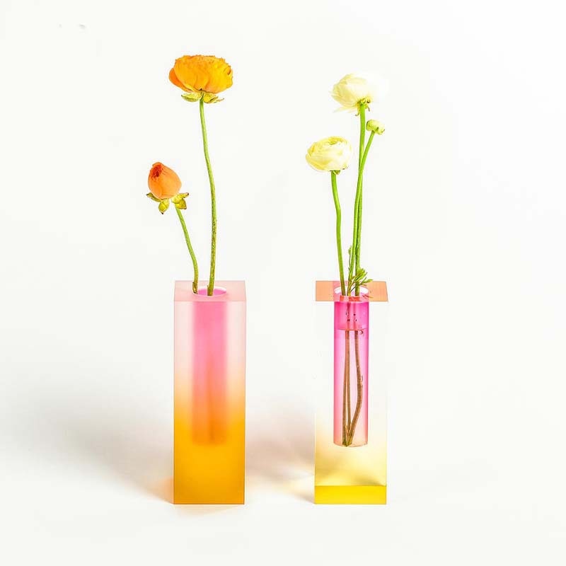 Rainbow Pillar Vases