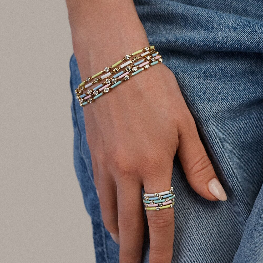 Pastel Enamel Stacking Rings