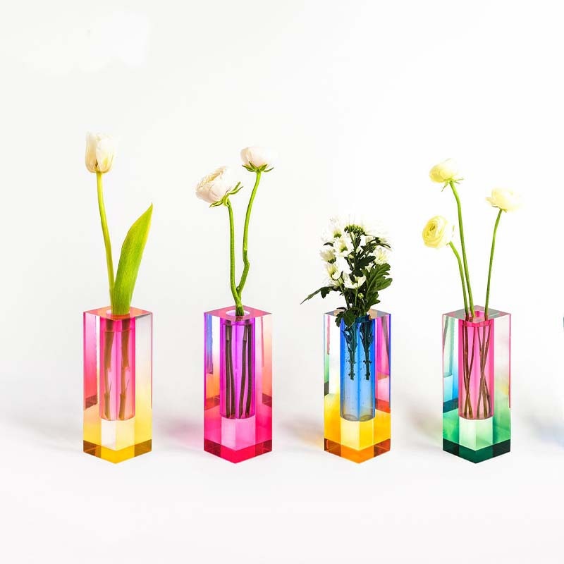 Rainbow Pillar Vases