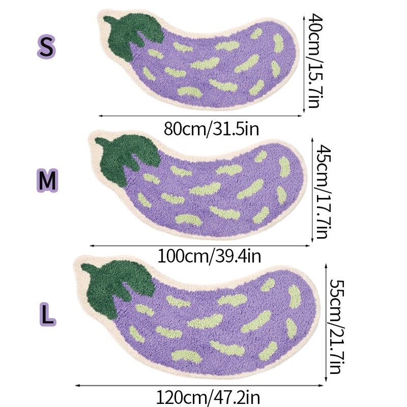 Banana / Aubergine Bath Mat