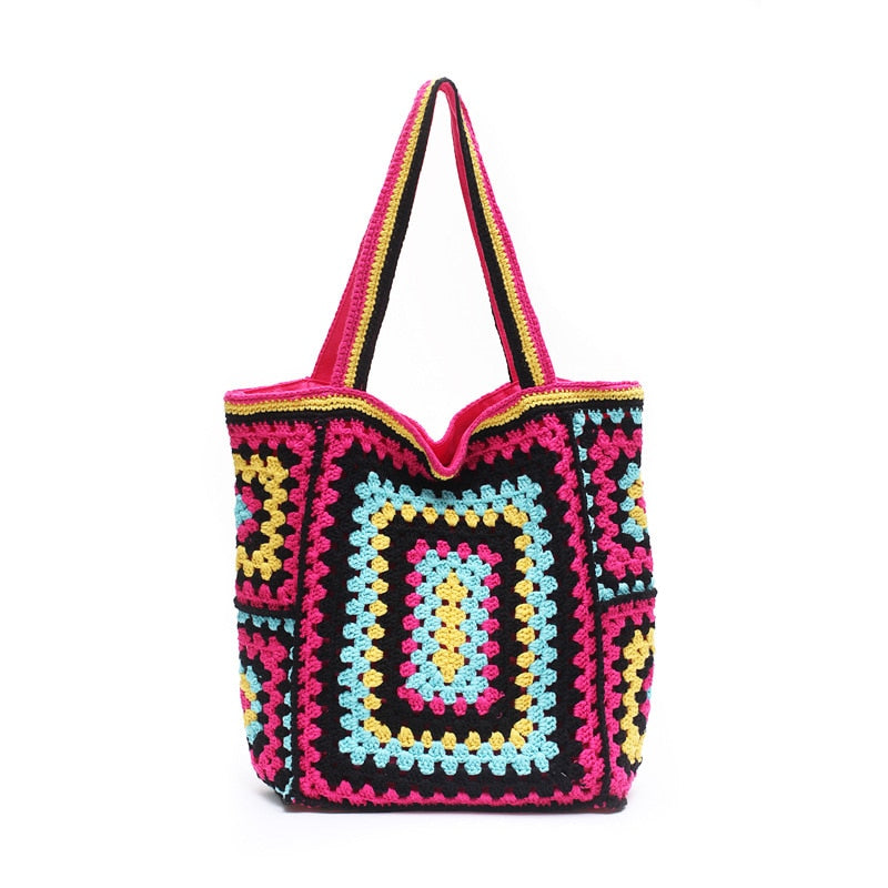 Boho Crochet Large Bag