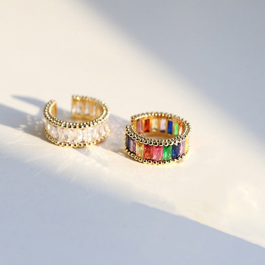 Rainbow Zircon Adjustable Ring