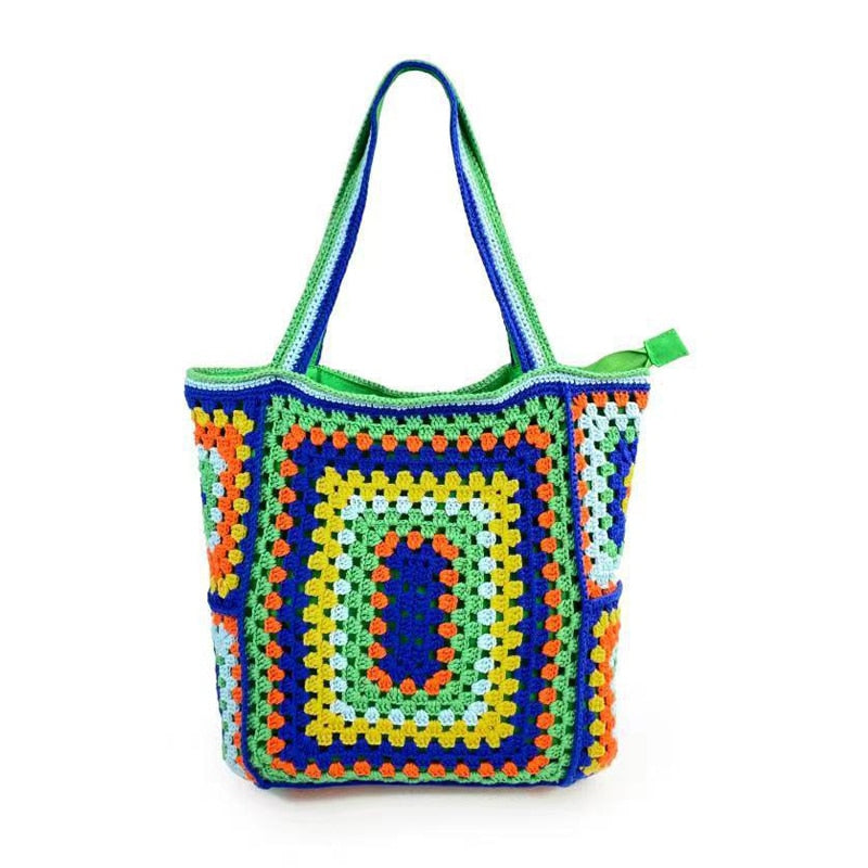 Boho Crochet Large Bag