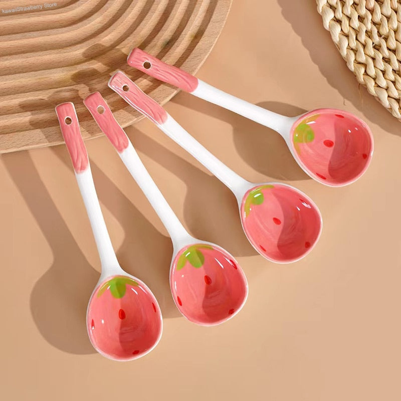 Strawberry Ceramic Spoon