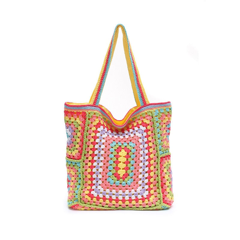 Boho Crochet Large Bag