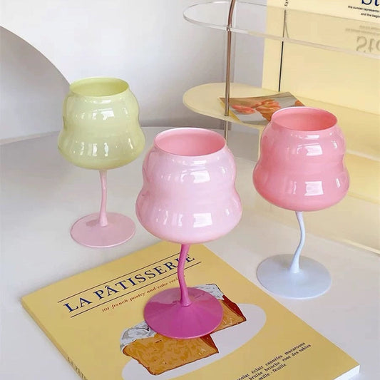 Wavey Wine Pastel Glasses