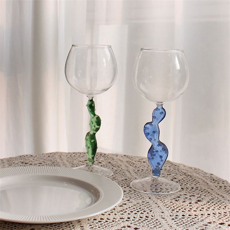 Cactus Stem Wine Glass