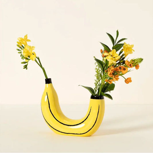 Double-opening Banana Flower Vase