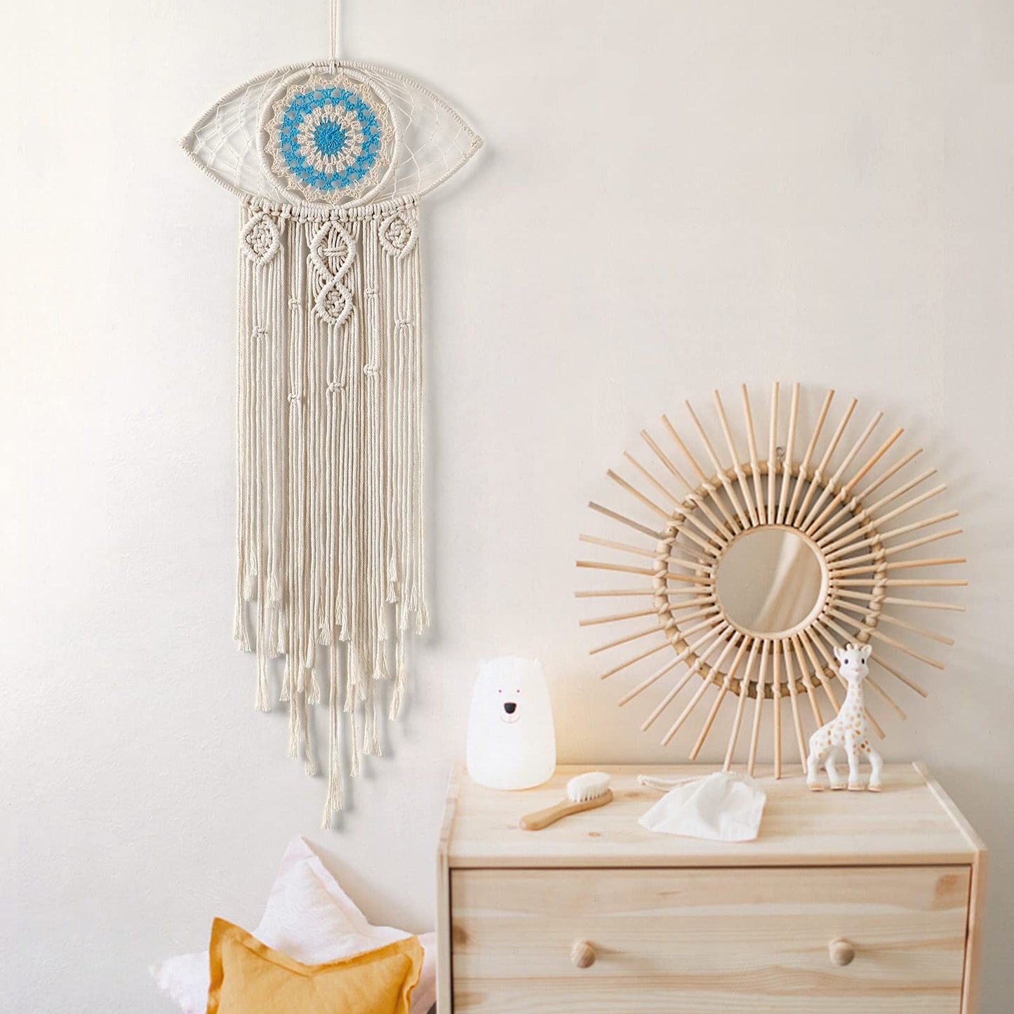 Evil Eye Macrame Wall Hanging