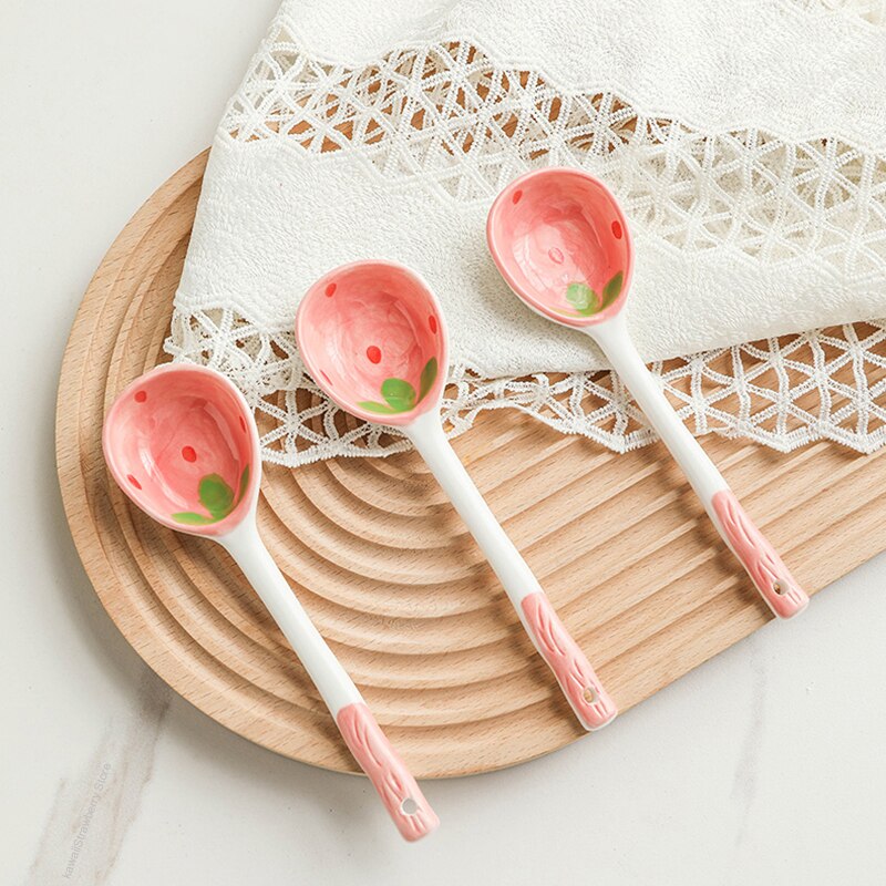 Strawberry Ceramic Spoon