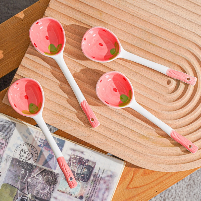 Strawberry Ceramic Spoon