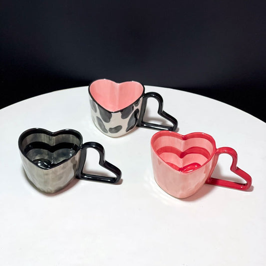 Ceramic Heart Shaped Mugs