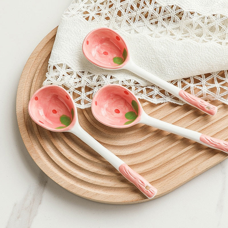 Strawberry Ceramic Spoon