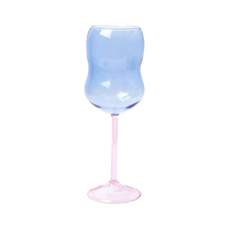 Wavey Colour Wine Glasses