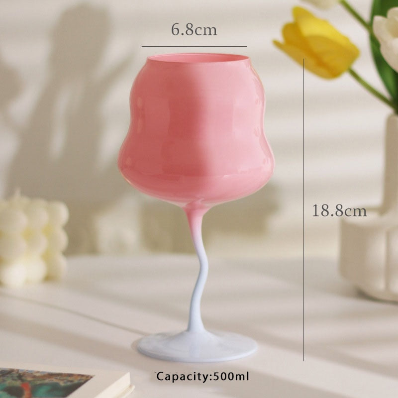 Wavey Wine Pastel Glasses